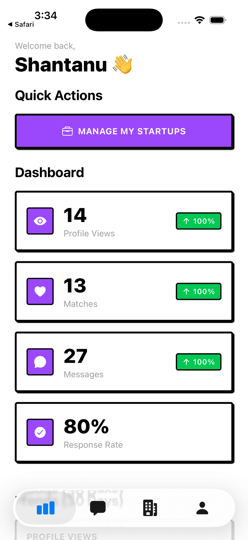 Founder Dashboard - Track your fundraising metrics